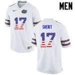 Men's Florida Gators #17 Jordan Sherit NCAA Nike White USA Flag Fashion Authentic Stitched College Football Jersey LEK2662GO